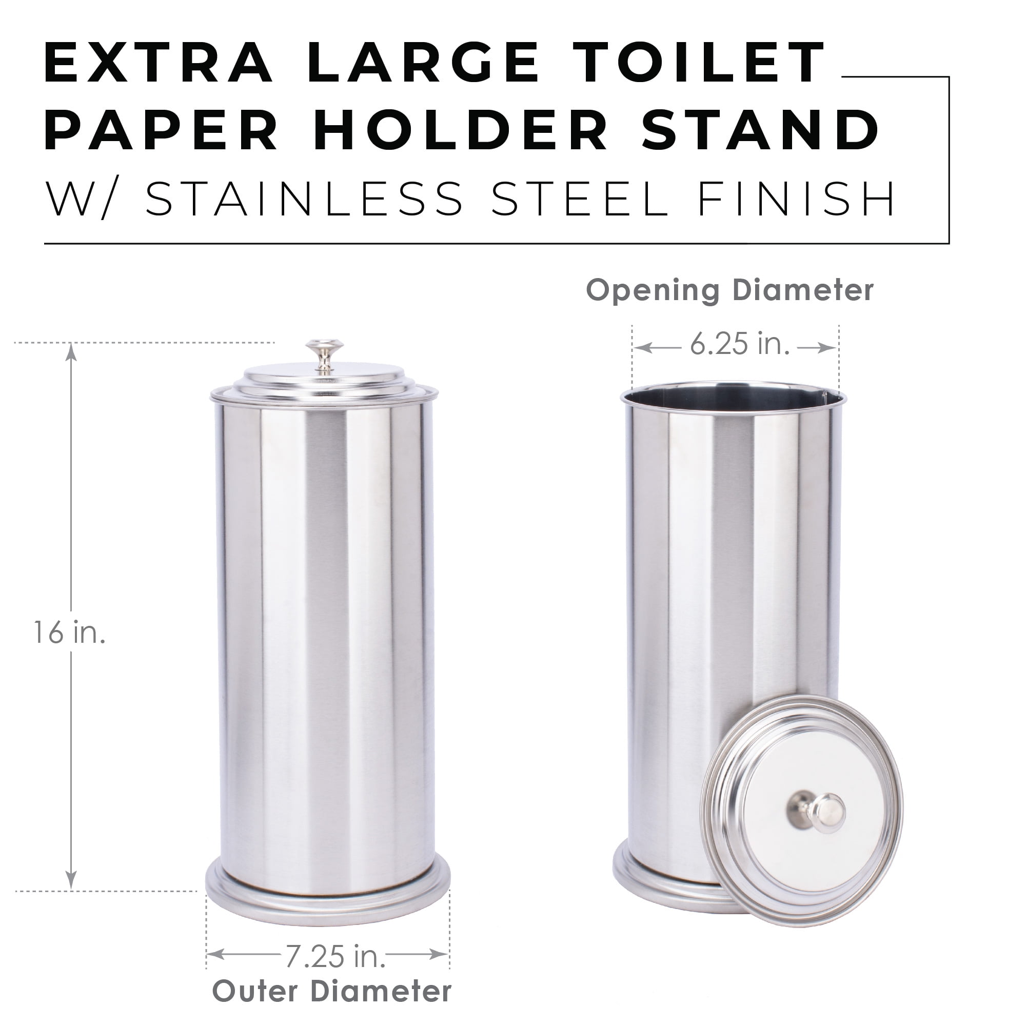 Exquisite® White Extra Toilet Paper Canister 