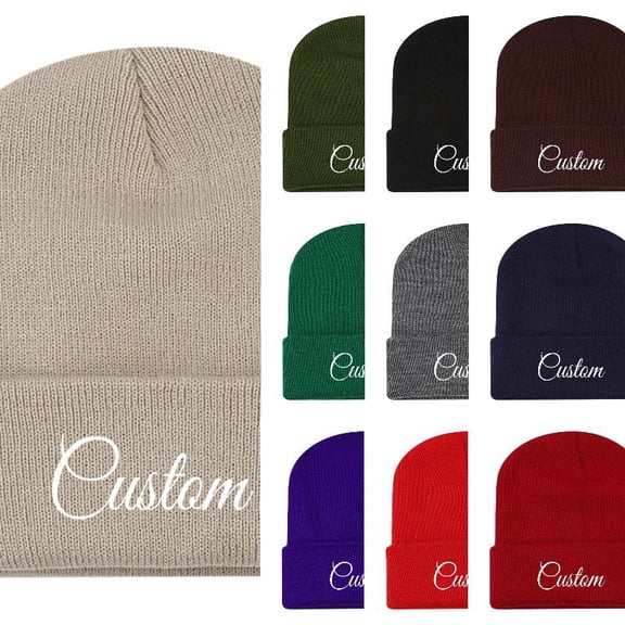 AJGRHE Men Women Matching Printed Knitted Hooded Hat Autumn Winter Warm Casual Cap Khaki One Size