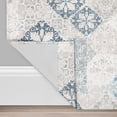 thumbnail image 2 of Eclipse Martina Medallion Absolute Zero 100% Blackout Grommet Top Single Window Panel, Blue, 40 x 95, 2 of 6