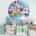 thumbnail image 2 of Designart 'Wildflowers and Vibrant Wild Spring Leaves XIII' Modern Circle Metal Wall Art 36x36 - Disc of 36, 2 of 5
