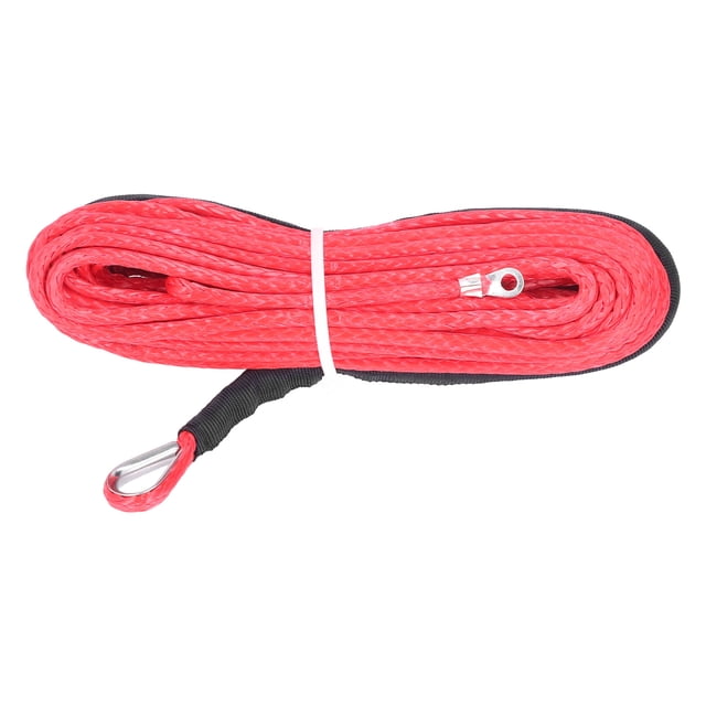 Cuerda de cabrestante Bling Bling 6mm x 15m Fibra Sintética Color Rojo Repuesto para SmittyBilt SUV Camiones ATV