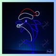 thumbnail image 2 of Shinelab Dolphin Christmas Hat Neon Sign, Christmas Dolphin Led Sign, Christmas Neon Light Wall Decor 2247, 2 of 5