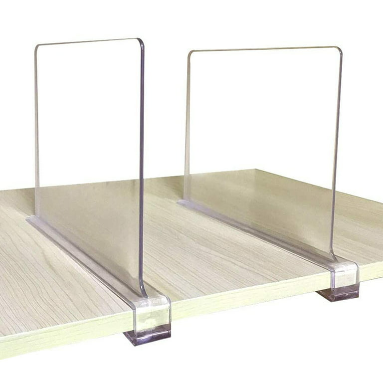  Acrylic Shelf Dividers, 8 Pack Clear Shelf Dividers