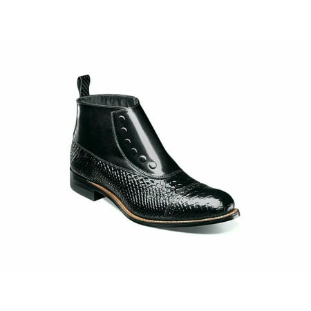 

Stacy Adams Madison Spectator Spat Cap Toe Demi Boot Two Tone Black 00109-001