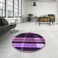 thumbnail image 4 of Ahgly Company Machine Washable Indoor Rectangle Transitional Dark Purple Area Rugs, 3' x 5', 4 of 7