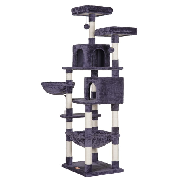 Árbol para Gatos Heybly HCT032G de 180 cm con Juguete para Gatos Grandes en Gris