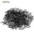 thumbnail image 3 of Uxcell Paper Clip Coated Letter V Shape Alphabet Clips Bookmarks Black for Organize Office Home, Pack of 100, 3 of 6