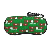 Balery Cute Santa for Zipper Sunglasses Case, Eyeglasses Cases, Protective Case For Glasses,Flexible Eyewear Storage,Multi-Purpose Key Lock Case