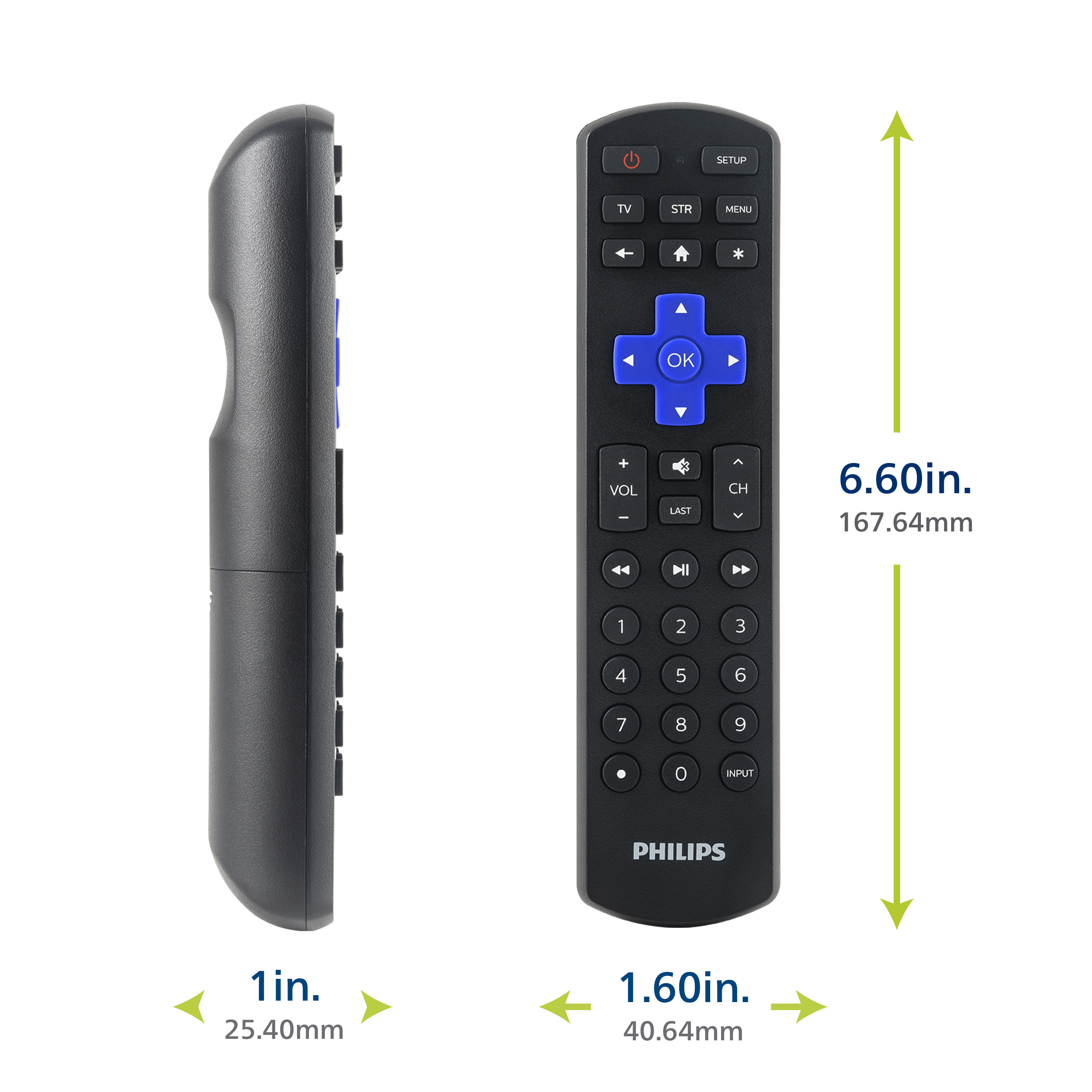 Philips Roku TV Universal Remote Control SRP6320R photo 2