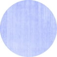thumbnail image 1 of Ahgly Company Indoor Round Solid Blue Modern Area Rugs, 5' Round, 1 of 4
