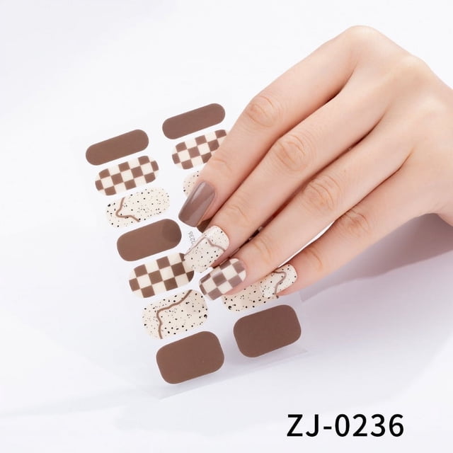 Pegatinas de uñas francesas llenas de hielo a través de las pegatinas de uñas de dibujos animados japoneses linda película de esmalte de uñas