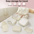 thumbnail image 2 of MUZPU Packing Cubes for Travel 7 Pcs Foldable Set Lightweight Luggage Organizers Beige, 2 of 5