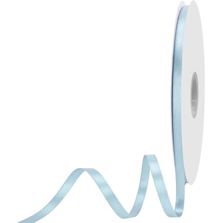 1/4 inch Wide 100 Yards Double Face Lt.Blue Satin Ribbon Fabric Ribbon for Gift Wrapping Weddings Decoration Bouquet Balloons Arts Craft Sewing Hair Bow Invitation
