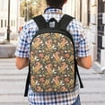 thumbnail image 6 of Goofa Squirrel Mushroom Yellow Flower Pattern 17in Student Backpack - School, Travel, Work Bookbag -Laptop Backpack,Water Resistant College School Computer Bag, 6 of 6