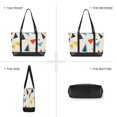 thumbnail image 6 of FORMRS Canvas Laptop Tote Bag for Women with 15.6" Computer Compartments Shoulder Handbag, Beige Triangles, 6 of 7