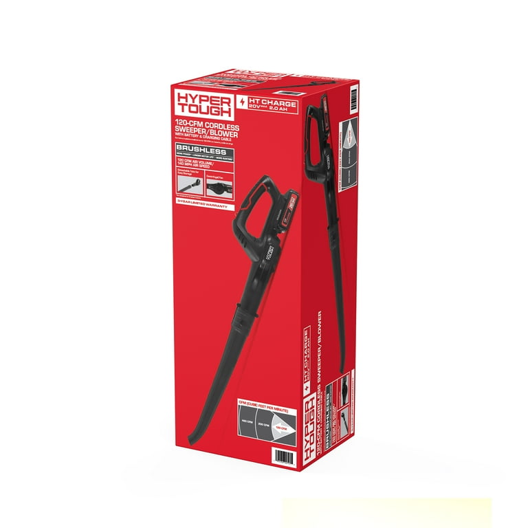 Hyper Tough 20V 120CFM Sweeper, HY5601050516006 - Walmart.com