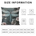 thumbnail image 5 of Decorative Throw Pillow Covers Square Pillow Cases Dragonfly Flower Throw Pillow Covers Soft Cushion Cover Double Sided Plush Pillow Covers for Couch Sofa Bed Home Decor, 5 of 5