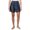 Blue, variant on Yubnlvae Women's Stretch Denim Shorts - Summer Elastic Waist Casual Jean Shorts, Comfortable Mid-Rise Bermuda Length Bottoms (Blue | L)