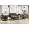 thumbnail image 2 of Furniture of America Celiq Fabric Upholstered Loveseat in Gray and Brown, 2 of 7