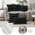 thumbnail image 6 of Pack of 2 Outdoor Pillow Covers 26x26 Inch Waterproof Black White Geometric Throw Pillow Covers,Decorative Couch Pillow Case Sham Modern Striped Plaid Abstract Art Patio Pillowcases Cushion Cover, 6 of 8