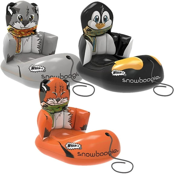 Snowboogie Child Inflatable Sled 33 Inch | Single Rider Snow Sleds | Inflatable Sled with Soft Handles | Slick Bottom for Speed & Control | Snow Sledding for Adults & Children