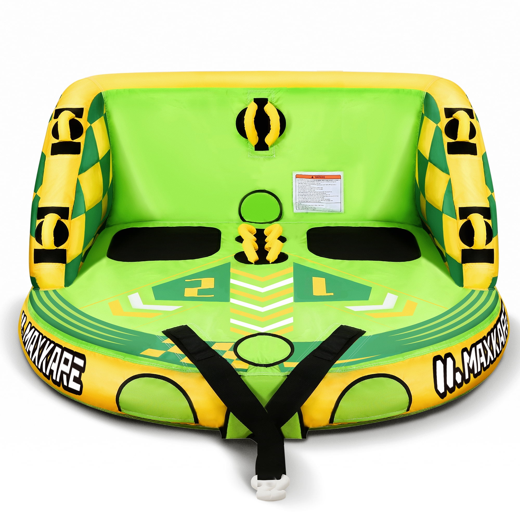 MaxKare Inflatable Towable Tube for Boating with Foam Seats & Multiple