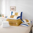 thumbnail image 6 of Homewish Vintage Vertical Lines 7-Piece King Bedding,Contemporary Stripe King Bed in a Bag,Blue,Reversible, 6 of 8