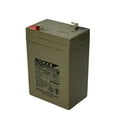 thumbnail image 2 of ROCKET RKT645 F1 6V 4.5Ah Sealed Lead Acid (SLA) Rechargeable Battery – F1 Terminal – AGM, Maintenance-Free, Backup Power for Security, Exit Signs, and Portable Devices, 2 of 4