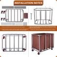 thumbnail image 6 of Commercial Laundry cart with Wheels,400L Large Laundry Basket with Wheels,Laundry Hamper on Wheels Heavy Duty with Steel Frame and Oxford Cloth, 440Lbs Load (Brown), 6 of 6