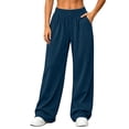 thumbnail image 3 of Pants for Women Plus Size Straight Leg Corduroy Pants with Pockets Womens Elastic Waisted Fall Loose Casual Sweatpants S-3XL, 3 of 8