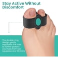 thumbnail image 4 of Welnove Bunion Corrector, Toe Separators with 2 Loops, Big Toe Spacer Suitable for Bunion and Overlap Toe (Pack of 12, Black), 4 of 6
