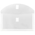 thumbnail image 2 of JAM Paper Plastic Expansion Envelopes, Hook & Loop Closure, #10 Booklet Wallet, 5 1/4 x 10, 1 in Expansion, Clear, 3/Pack, 2 of 4