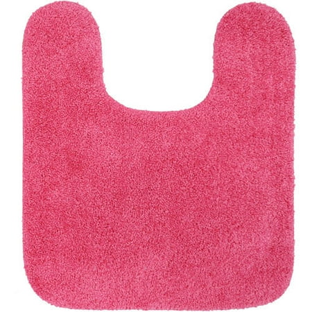 Mainstays True Colors 19.5" x 22" Skid-Resistant Bright Pink Contour Bath, 1 Each