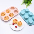 thumbnail image 4 of Milue 6 Holes Silicone Material Cake Moulds DIY Bread Chocolate Desserts Baking Mould, 4 of 15