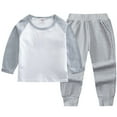 thumbnail image 1 of FhsagQ Outfits for Girls Baby Boy Fall Outfit Boy Sweatshirt Top Elastic Pants Set Cute 2Pcs Toddler Girls Spring Outfits 6T Spring Gray 7-8 Years, 1 of 2