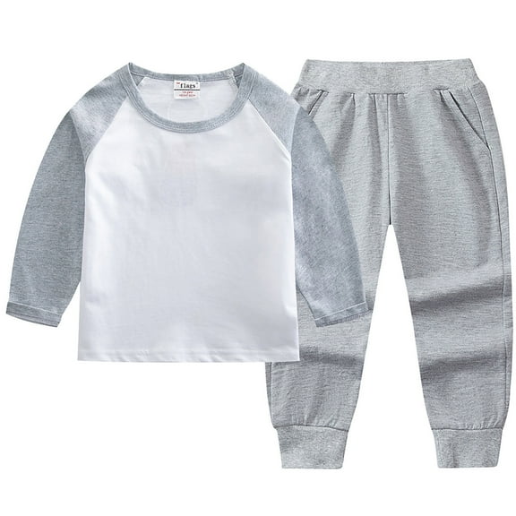 Huowey Kids Baby Boy Fall Outfits Boy Sweatshirt Tops Elastic Pants Set Cute 2pcs Breathable Dailywear, 7-8 Years