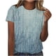 thumbnail image 1 of Tops Cortos para Mujeres Retro Impreso Cuello Redondo Manga Corta, Camiseta Casual para Uso Diario Y de Fiesta, 1 of 4