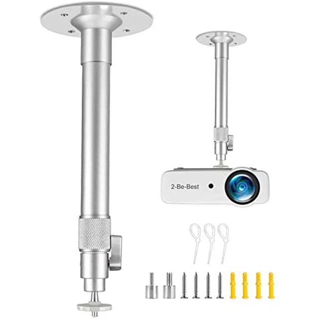 Montaje proyector mejorado, ajustable 360°, techo/pared, plata