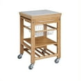 thumbnail image 1 of Linon Bamboo Granite Top Kitchen Cart in Natural, 1 of 14