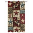 thumbnail image 2 of nqOlkjepod Outdoor Curtains for Patio Waterproof, Texas Star Vintage Outdoor Privacy Panels Grommet, Country Star Western Cowboy Blackout Outside Curtains for Porch/Cabana/Pergola 54"x84", 1 Panel, 2 of 8
