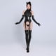 thumbnail image 4 of Body erótico de cuero Pu para mujer, lencería de peluche sin entrepierna, ropa de discoteca Wetlook, Catsuit de látex, disfraz fetiche, 4 of 5