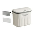 thumbnail image 4 of Kitchen Compost Bin with Lid Hanging Waste Bin for Car Kitchen Cabinet Door White 8.5L, 4 of 8