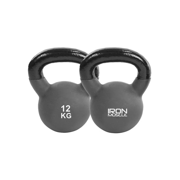 Par De Mancuernas Rusas De 12 Kg Iron Muscle Gris Oscuro
