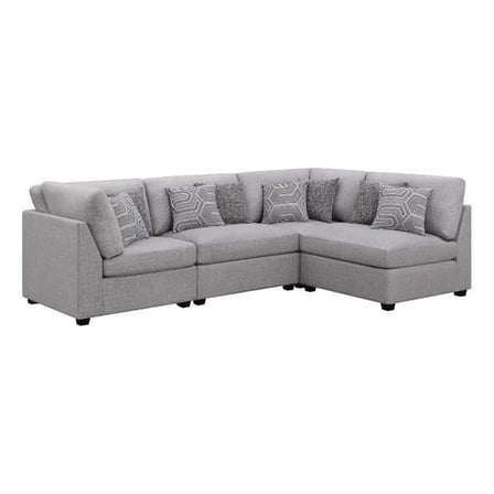 Cambria 4-piece Upholstered Modular Sectional Sofa Grey