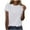 White, variant on Womens Tops Plus Size Round Neck Short Sleeve Tops for Women Button Down Shirts for Women Plus Size Gift Ideas
