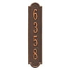 Whitehall Products 3007AC Standard Wall One Line Richmond Vertical Address Plaque, Antique Copper