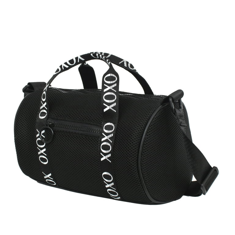 XOXO women's Fabric Black Mesh Barrel Bag - Walmart.com