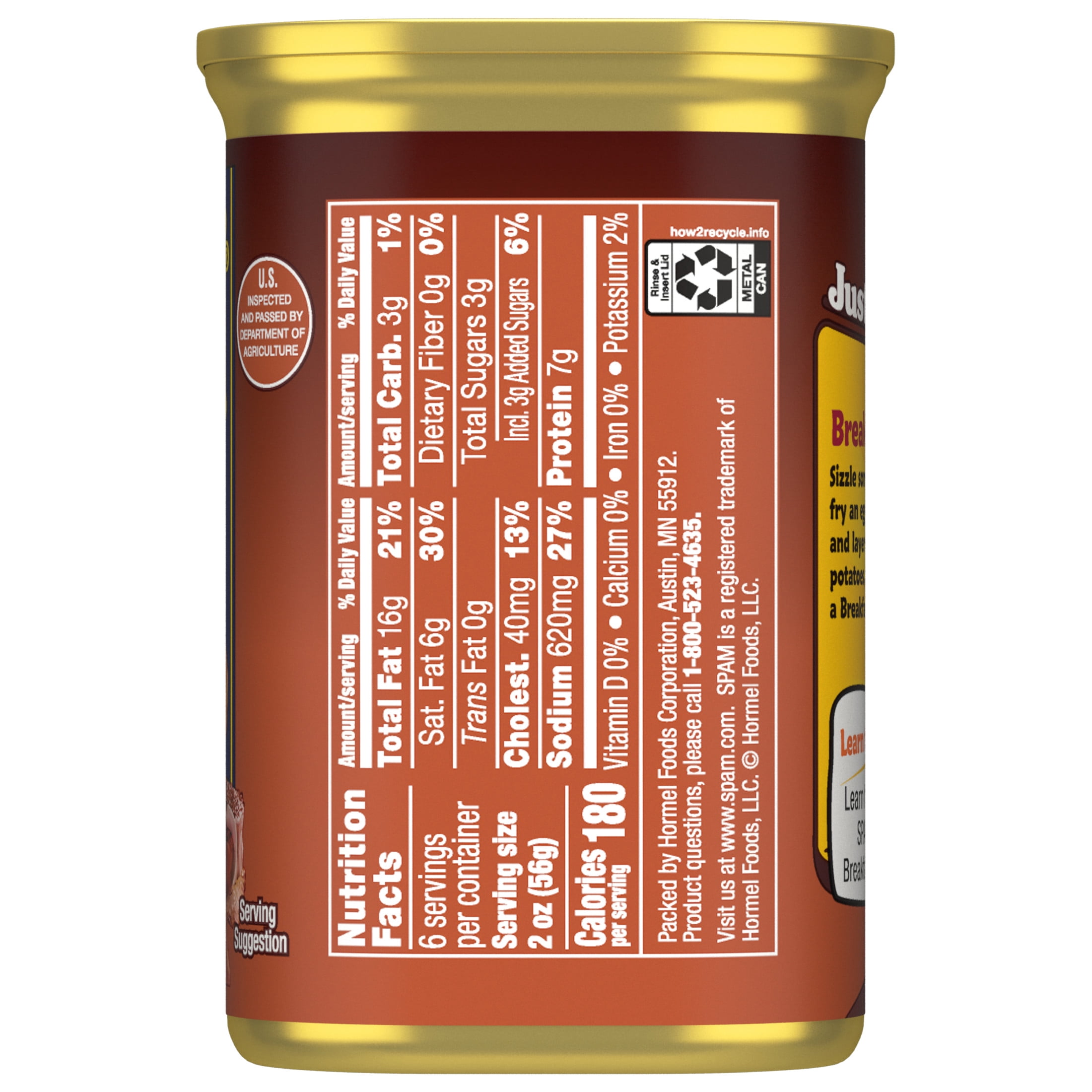 (4 pack) SPAM Maple Flavored, Shelf Staple, 12 oz Aluminum Can
