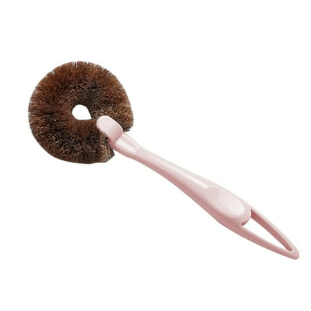 

Coconut Fiber Bristle with Long Handle Save Effort And Worry for Plates Pots Pans Sinks Blue