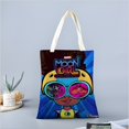 thumbnail image 2 of Moon Girl Bolso de tela con estampado de lienzo para mujer, bolsa de compras reutilizable y estética, con cremallera interior, regalo para mujer, 35 × 40 cm., 2 of 6